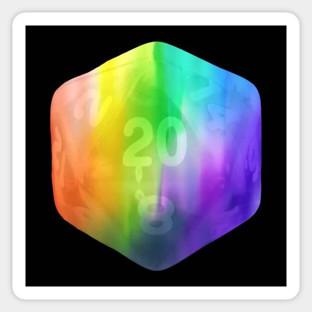 Nat20 Rainbow Pride Sticker by Geomhectic